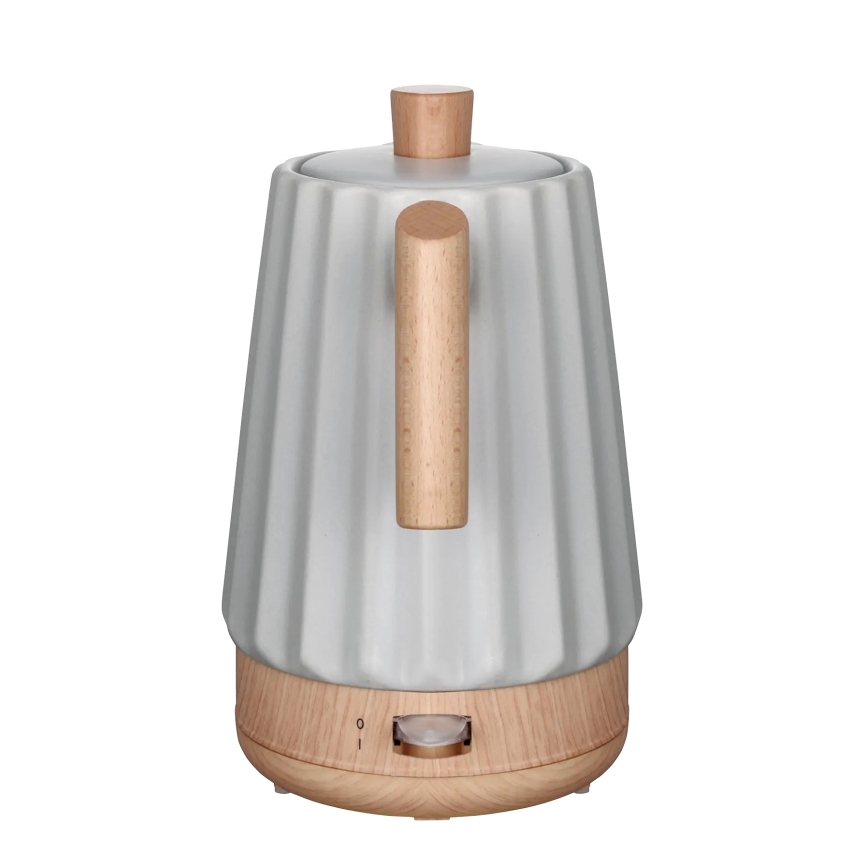 Concept RK0091 - Hurtigkogende elkedel 1,5 l 1500W/230V lys grå/trælook/keramik