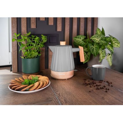 Concept RK0092 - Hurtigkogende elkedel 1,5 l 1500W/230V mørkegrå/trædekor/keramik