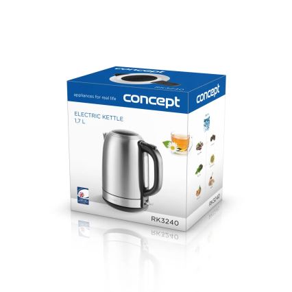 Concept RK3240 - Elkedel 1,7 l 2200W/230V rustfrit stål
