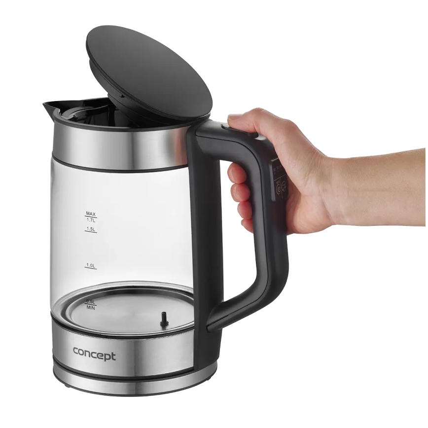 Concept RK4067 - Hurtigkogende elkedel med temperaturstyring 1,7 l 2200W/230V rustfrit stål