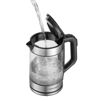 Concept RK4067 - Hurtigkogende elkedel med temperaturstyring 1,7 l 2200W/230V rustfrit stål