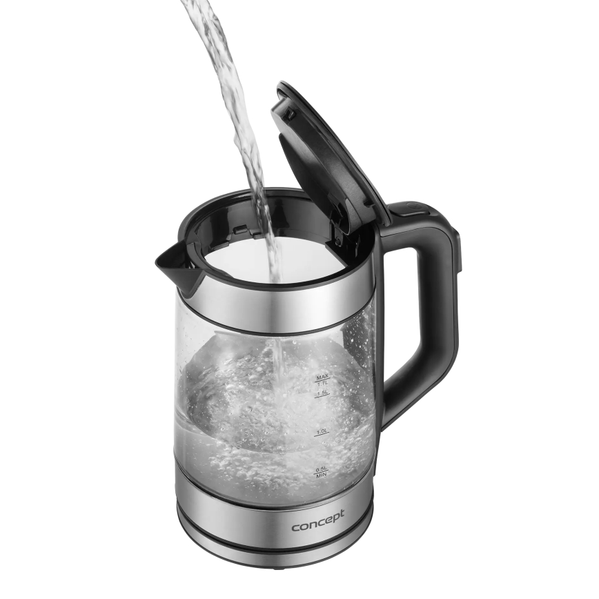 Concept RK4067 - Hurtigkogende elkedel med temperaturstyring 1,7 l 2200W/230V rustfrit stål