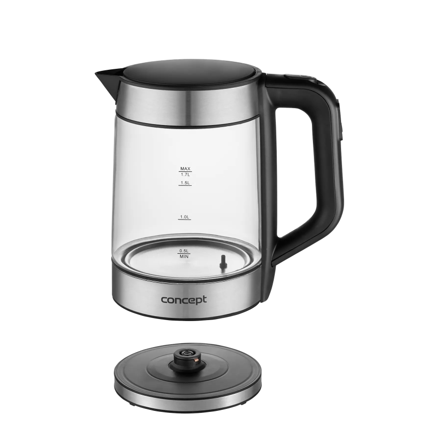 Concept RK4067 - Hurtigkogende elkedel med temperaturstyring 1,7 l 2200W/230V rustfrit stål