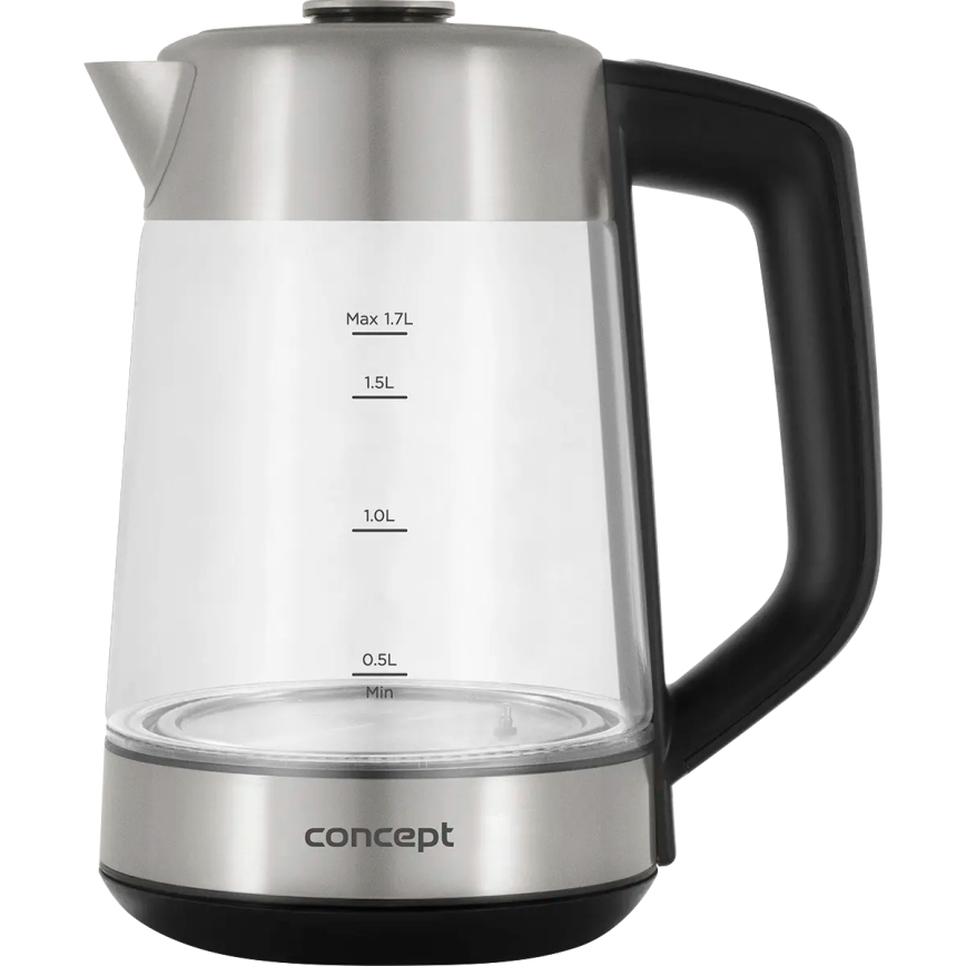 Concept RK4190 - Elkedel med termoregulering og indbygget si, 1,7 l, 2200 W/230 V, rustfrit stål