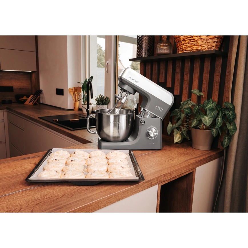 Concept RM6010 - Planetarisk røremaskine DOUGH EXPERT 1900W/230V antracit/rustfrit stål