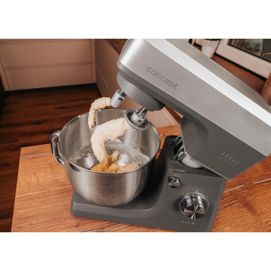 Concept RM6010 - Planetarisk røremaskine DOUGH EXPERT 1900W/230V antracit/rustfrit stål