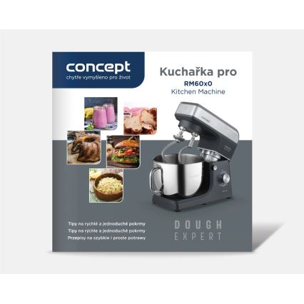 Concept RM6010 - Planetarisk røremaskine DOUGH EXPERT 1900W/230V antracit/rustfrit stål