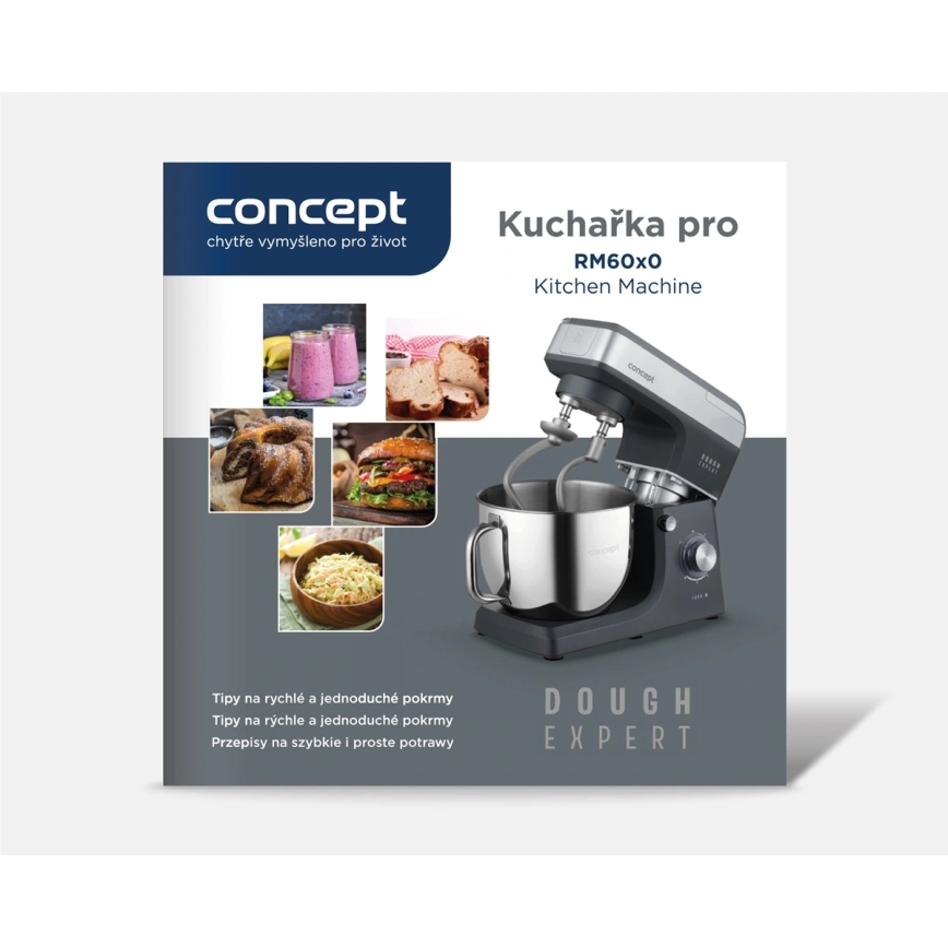 Concept RM6010 - Planetarisk røremaskine DOUGH EXPERT 1900W/230V antracit/rustfrit stål