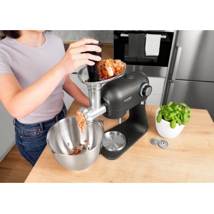 Concept RM8000 - Køkkenmaskine med rustfri stålskål 1200W/230V sort