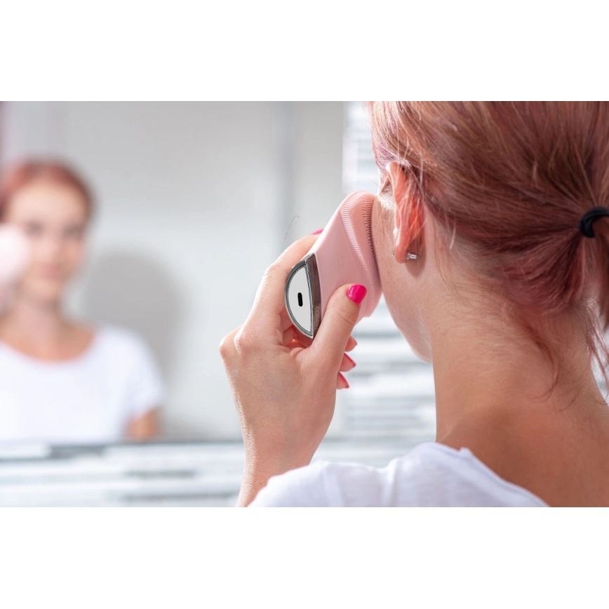 Concept SK9102 - SONIVIBE ansigtsrensbørste 2W/5V 250 mAh IPX7 lyserød