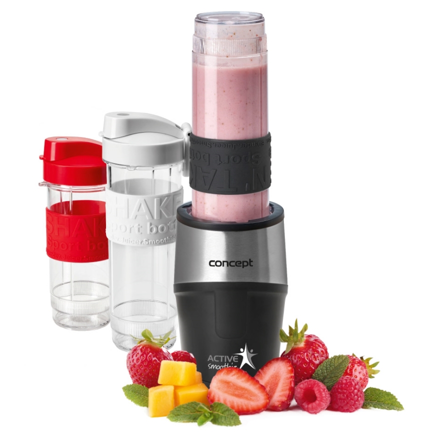 Concept SM3385 - Smoothieblender med tilbehør ACTIVE SMOOTHIE 500W/230V sort