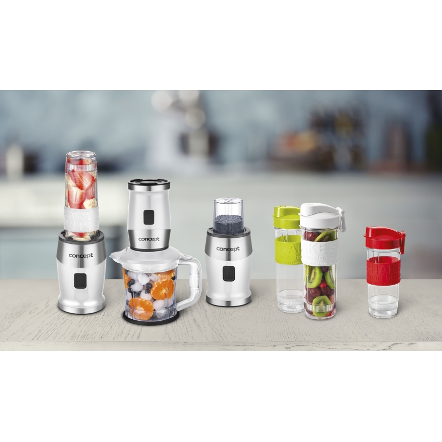 Concept SM3391 - Smoothieblender med tilbehør 700W/230V hvid