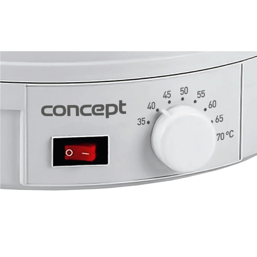 Concept SO1020 - Dehydrator til fødevarer 245 W/230 V hvid