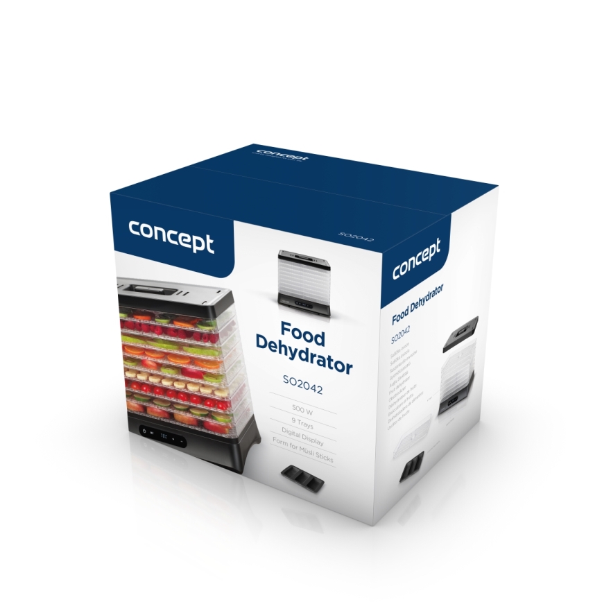 Concept SO2042 - Dehydrator 500W/230V sort + silikoneform