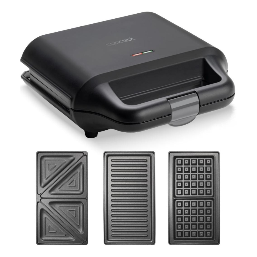 Concept SV3054 - Sandwichmaskine 03.01.2001 700W/230V sort