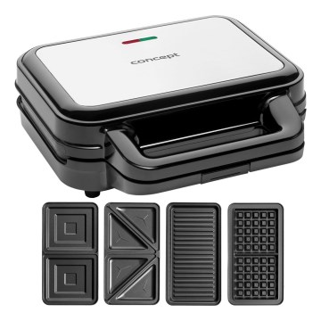 Concept SV3070 - Sandwichmaskine XXL 04.01.2001 900W/230V sort/rustfri