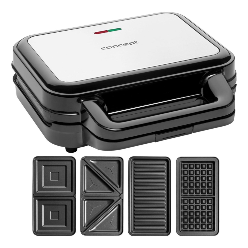 Concept SV3070 - Sandwichmaskine XXL 04.01.2001 900W/230V sort/rustfri