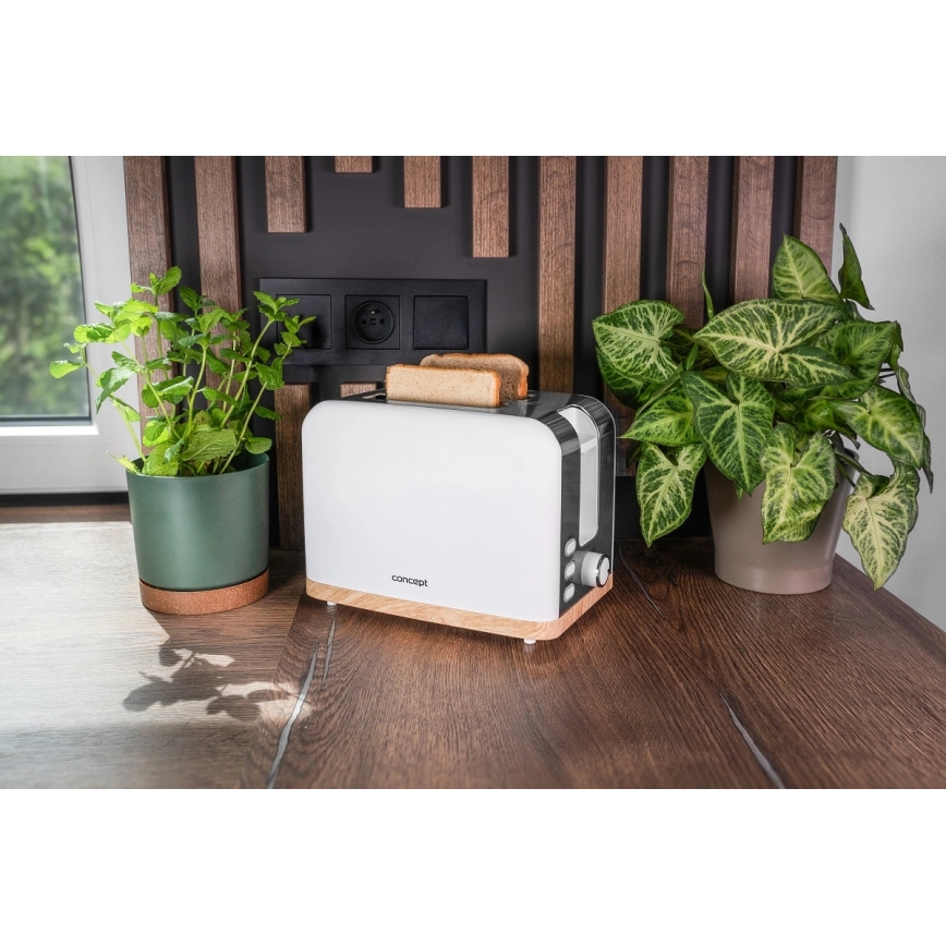 Concept TE2015 - 2-skives brødrister 930W/230V hvid