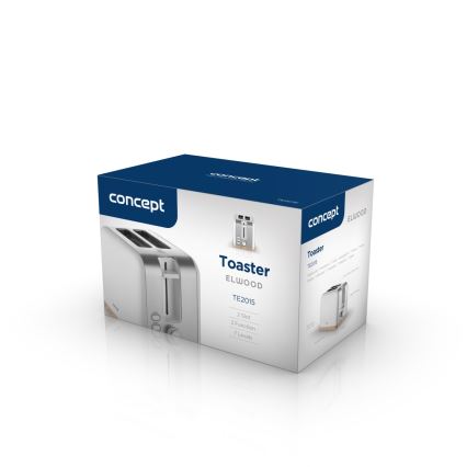Concept TE2015 - 2-skives brødrister 930W/230V hvid