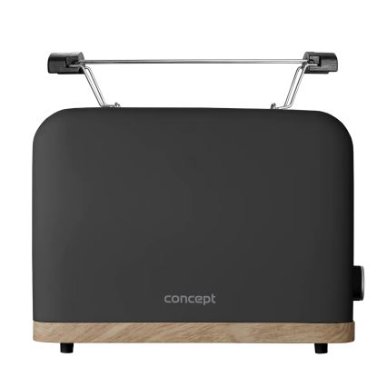 Concept TE2016 - Brødrister til 2 skiver med opvarmningsrist 930W/230V sort