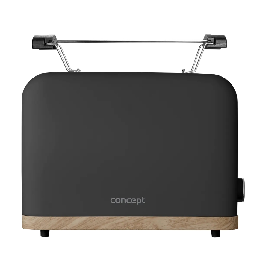 Concept TE2016 - Brødrister til 2 skiver med opvarmningsrist 930W/230V sort