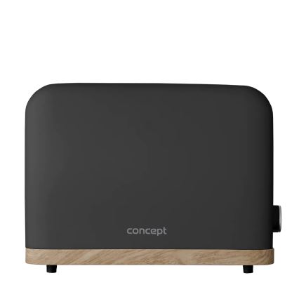 Concept TE2016 - Brødrister til 2 skiver med opvarmningsrist 930W/230V sort