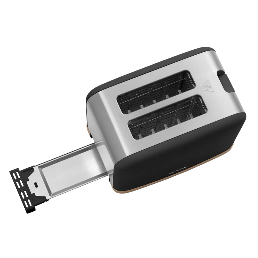 Concept TE2016 - Brødrister til 2 skiver med opvarmningsrist 930W/230V sort