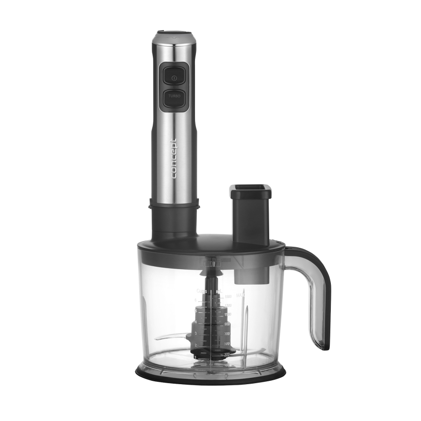Concept TM5500 - Stavblender med tilbehør 1500W/230V sort/rustfri