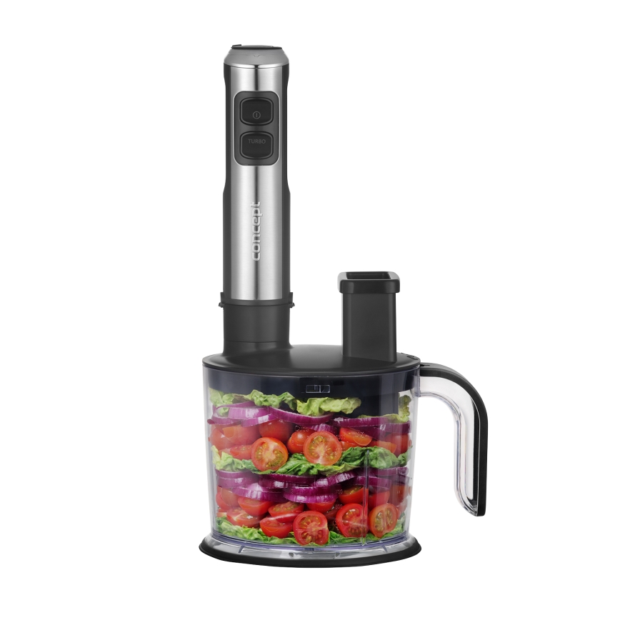 Concept TM5500 - Stavblender med tilbehør 1500W/230V sort/rustfri