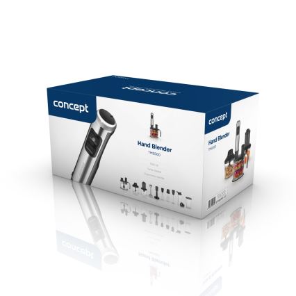 Concept TM5500 - Stavblender med tilbehør 1500W/230V sort/rustfri