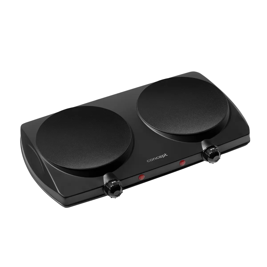 Concept VE3060 - Dobbelt kogeplade 2500W/230V sort