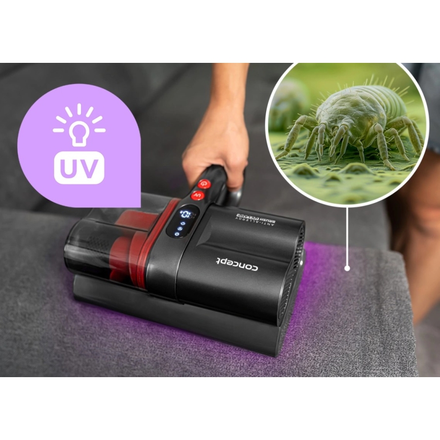 Concept VP2000 - Håndholdt antibakteriel støvsuger med UV-C-lampe LUMISTAR 120W/11,1V