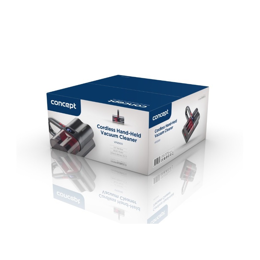 Concept VP2000 - Håndholdt antibakteriel støvsuger med UV-C-lampe LUMISTAR 120W/11,1V