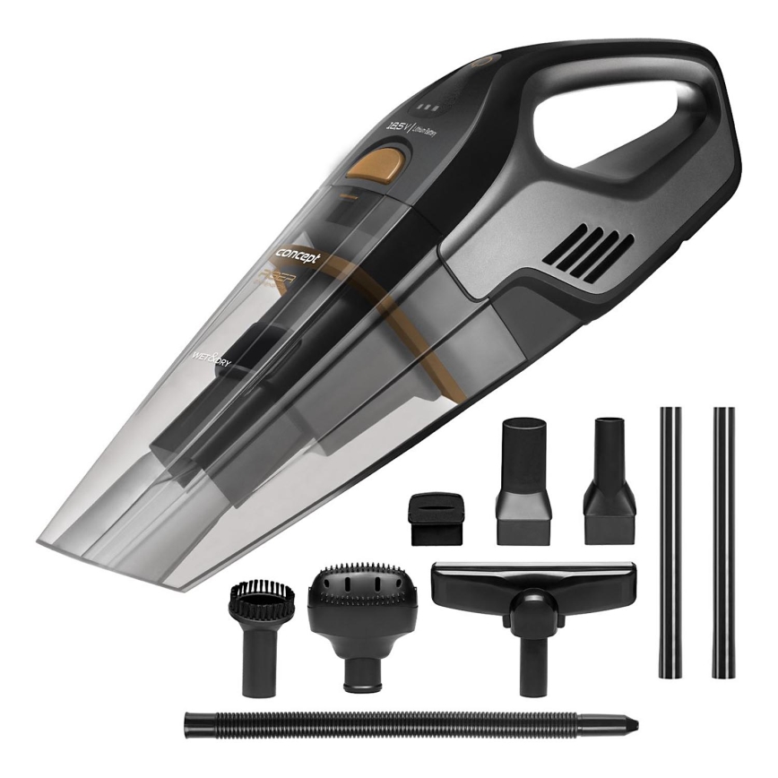 Concept VP4353-Håndholdt støvsuger WET & DRY RISER EXTENSION 110W/18,5V 2200 mAh sort