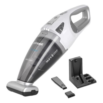 Concept VP4370 - Håndholdt støvsuger WET & DRY PERFECT CLEAN 90W/14,8V 2200 mAh hvid