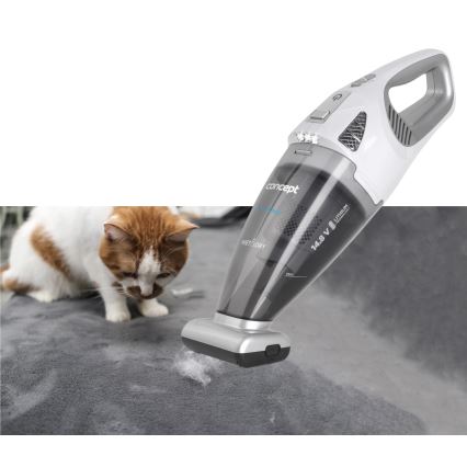 Concept VP4370 - Håndholdt støvsuger WET & DRY PERFECT CLEAN 90W/14,8V 2200 mAh hvid