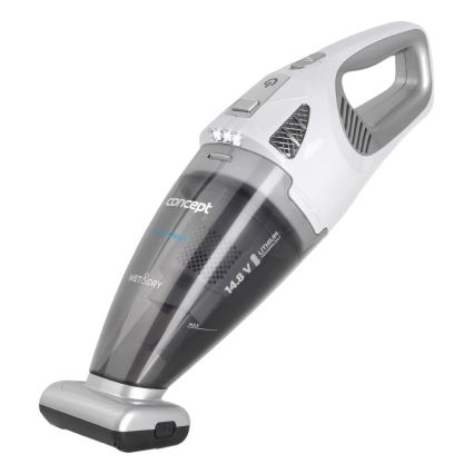 Concept VP4370 - Håndholdt støvsuger WET & DRY PERFECT CLEAN 90W/14,8V 2200 mAh hvid