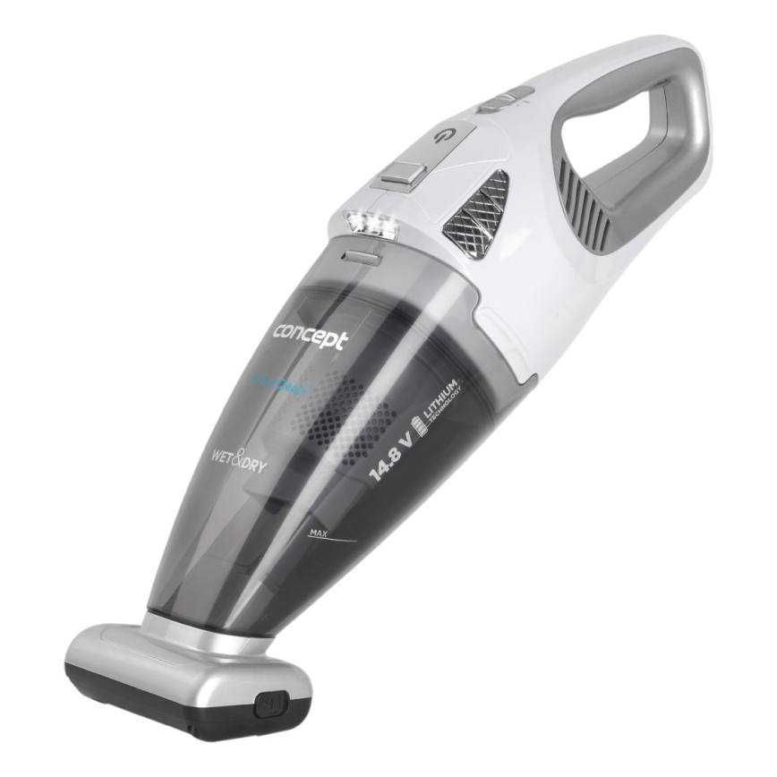 Concept VP4370 - Håndholdt støvsuger WET & DRY PERFECT CLEAN 90W/14,8V 2200 mAh hvid