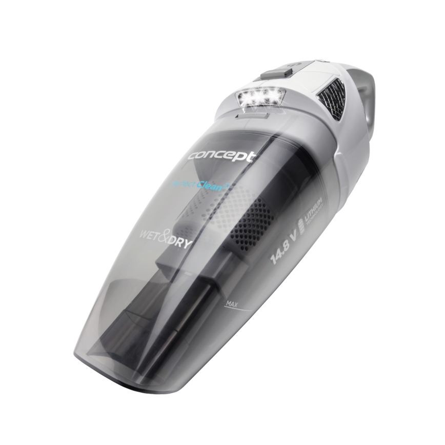Concept VP4370 - Håndholdt støvsuger WET & DRY PERFECT CLEAN 90W/14,8V 2200 mAh hvid