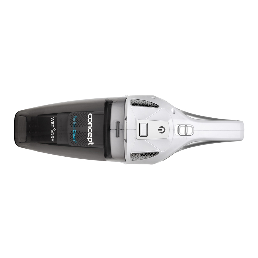 Concept VP4370 - Håndholdt støvsuger WET & DRY PERFECT CLEAN 90W/14,8V 2200 mAh hvid