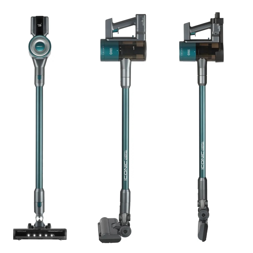 Concept VP6045 - Stav- og håndstøvsuger 2-i-1 ICONIC SUCTION PRO 450W/29,6V 2500 mAh blå