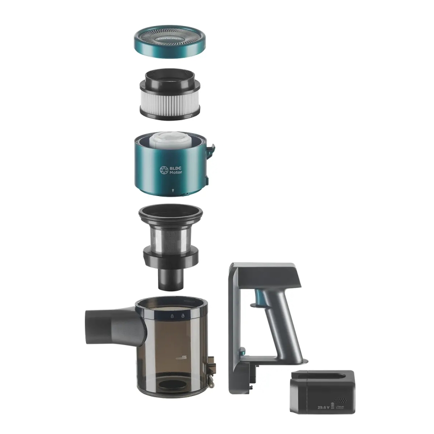 Concept VP6045 - Stav- og håndstøvsuger 2-i-1 ICONIC SUCTION PRO 450W/29,6V 2500 mAh blå