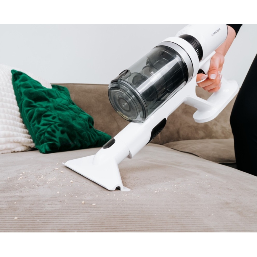 Concept VP6125 - 2-i-1 stav- og håndstøvsuger ICONIC Comfort Telescope 400W/29,6V 2000 mAh hvid