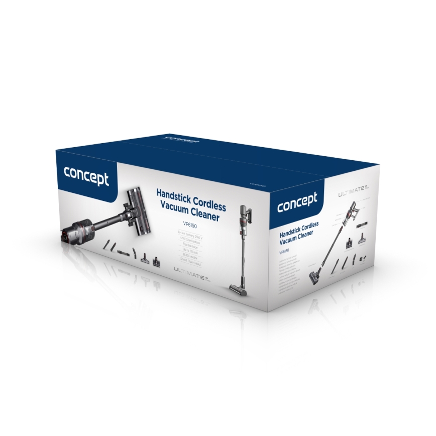 Concept VP6150 - 3-i-1 stavstøvsuger ULTIMATE UV POWER 500W/29,6V 2200 mAh sort