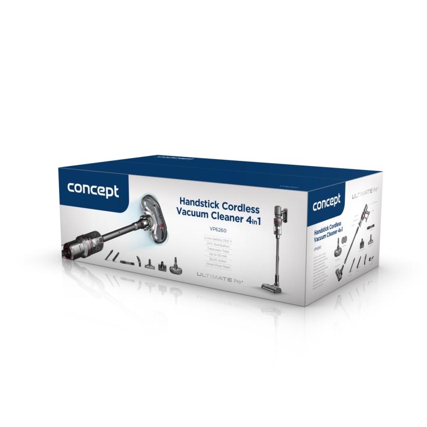 Concept VP6260 - 4-i-1 stavstøvsuger ULTIMATE PRO+ 500W/29,6V 2200 mAh sort