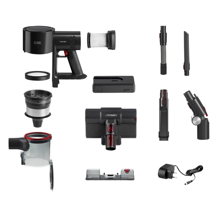 Concept VP6300 - Stavstøvsuger 5 i 1 ULTIMATE COMPLETE PRO 500W/25,9V 2500 mAh sort