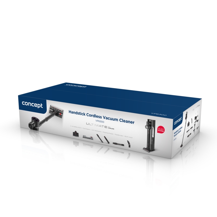 Concept VP6300 - Stavstøvsuger 5 i 1 ULTIMATE COMPLETE PRO 500W/25,9V 2500 mAh sort