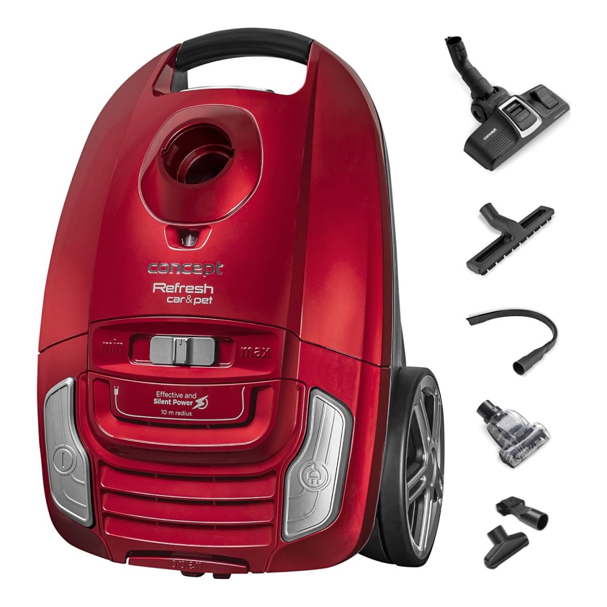 Concept VP8224 - Støvsugerpose REFRESH CAR&PET 3,5 l 700W/230V rød