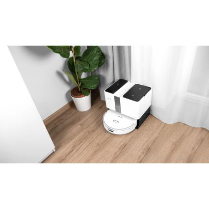 Concept VR4050 - Smart 2-i-1 robotstøvsuger med moppe OPTIMUS AQUA PRO LASER 3D, 600 W/230 V, 5200 mAh, Wi-Fi, hvid