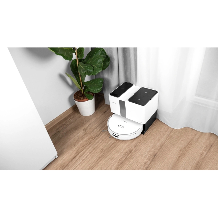 Concept VR4050 - Smart 2-i-1 robotstøvsuger med moppe OPTIMUS AQUA PRO LASER 3D, 600 W/230 V, 5200 mAh, Wi-Fi, hvid
